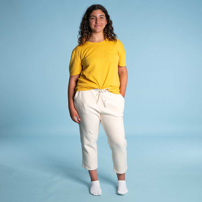 organic cotton fleece joggers for ladies