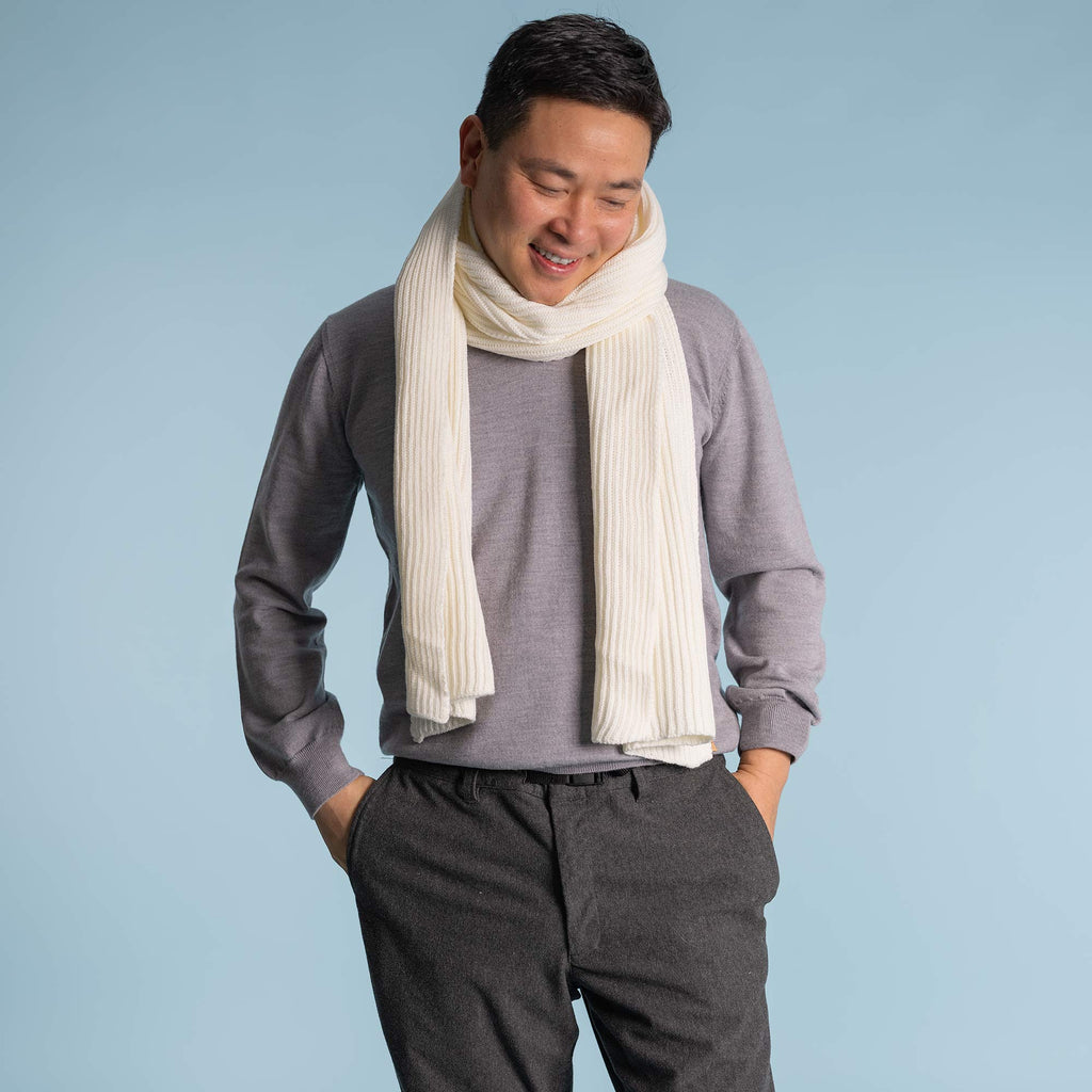 100% organic merino wool scarf