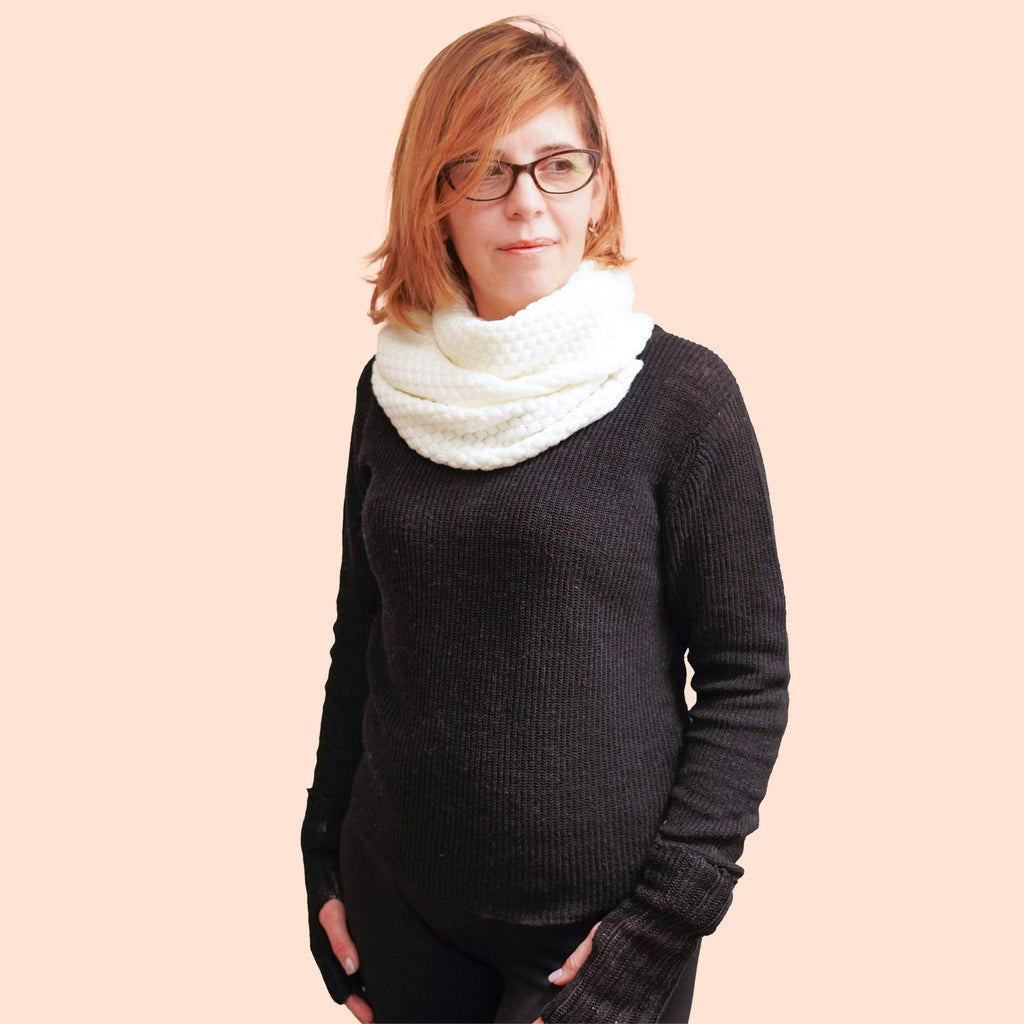 100% organic merino wool scarf