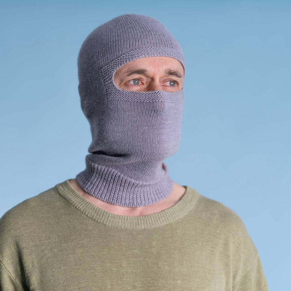 CARDIFF 100% Organic Merino Wool Balaclava Gater (Unisex) (No Elastic, No Latex, No Polyester, No Acrylic, No Polyamide) (100% Biodegradable)