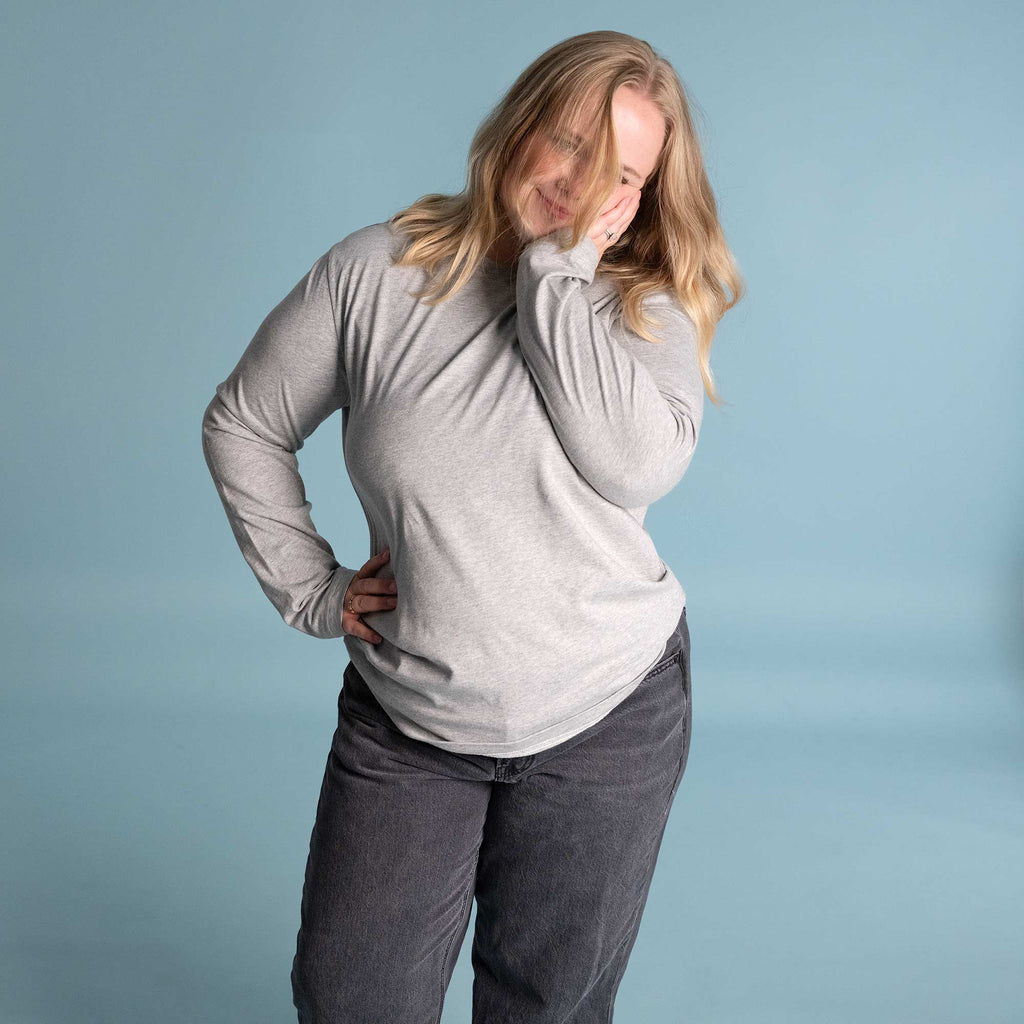 plastic-free 100% organic cotton long-sleeve t-shirt