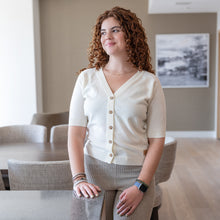 Load image into Gallery viewer, polyester-free 100% organic merino cardigan blouse