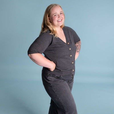 organic merino cardigan blouse