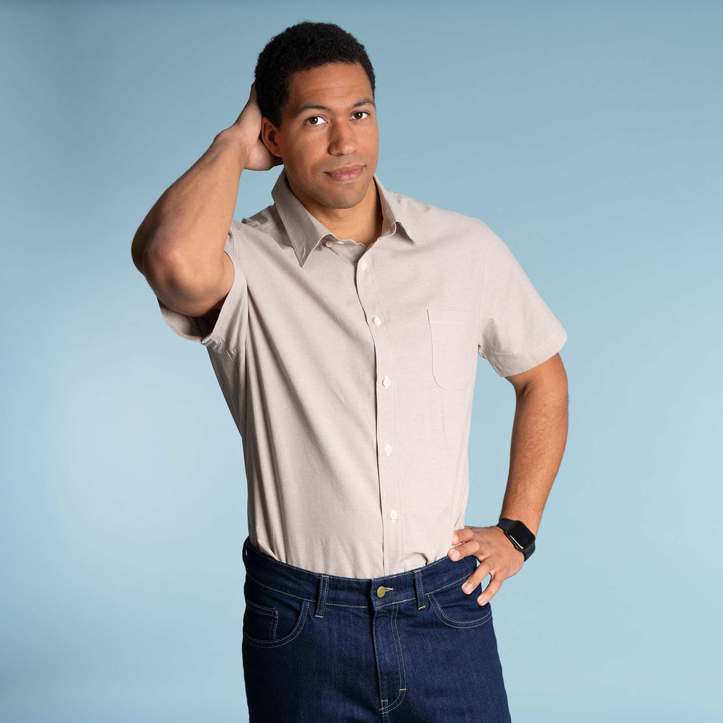 Plastic-free Organic Cotton Dress Shirt No Synthetic Fibers – Rawganique