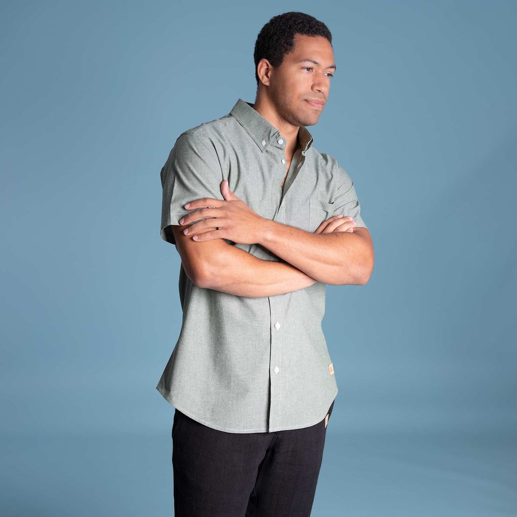 100% organic cotton dress shirt plastic-free