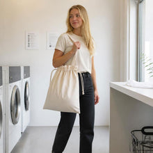 Load image into Gallery viewer, 100% certified organic cotton laundry bag plastic-free