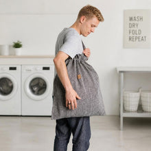 Load image into Gallery viewer, organic linen laundry bag