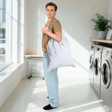 Load image into Gallery viewer, MISSISSAUGA 100% Organic Linen Drawstring Cinch Bag (Plastic-free, 100% Natural Origin, OC Thread) (Laundry, Shopping, Travel, Satchel, Backpack, Extra Bag) (23.03” High x 20.27” Wide)
