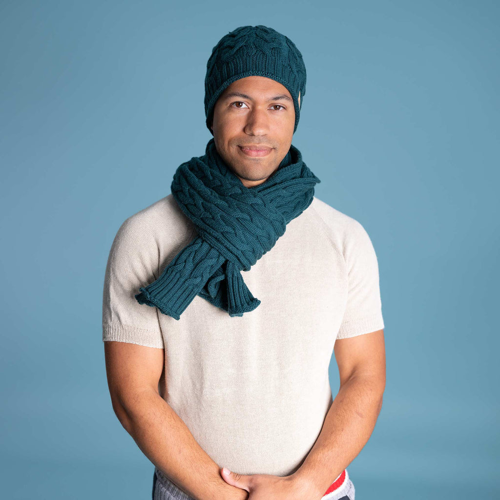 Biodegradable organic wool beanie hat