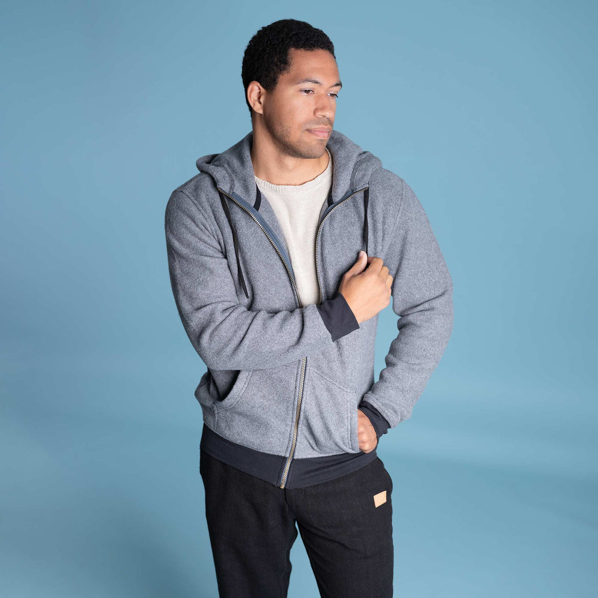 100% Organic Cotton Fleece Zippered Hoodie (Unisex) – Rawganique