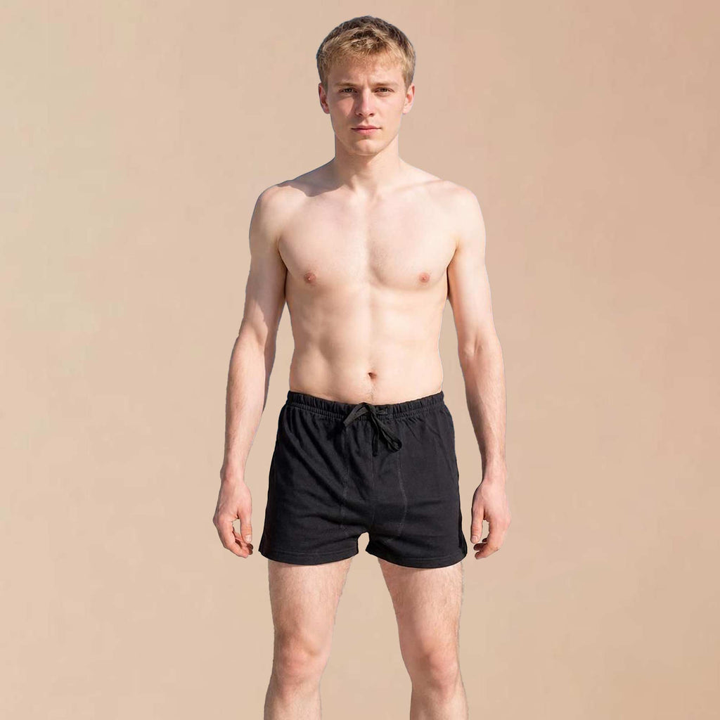 plastic-free 100% certified organic cotton knit lounge shorts pajama shorts polyester-free