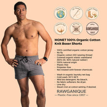 Load image into Gallery viewer, plastic-free 100% certified organic cotton boxer shorts polyester-free