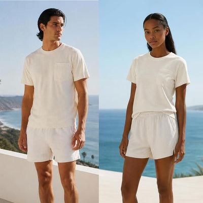 plastic-free 100% organic cotton t-shirt made in USA