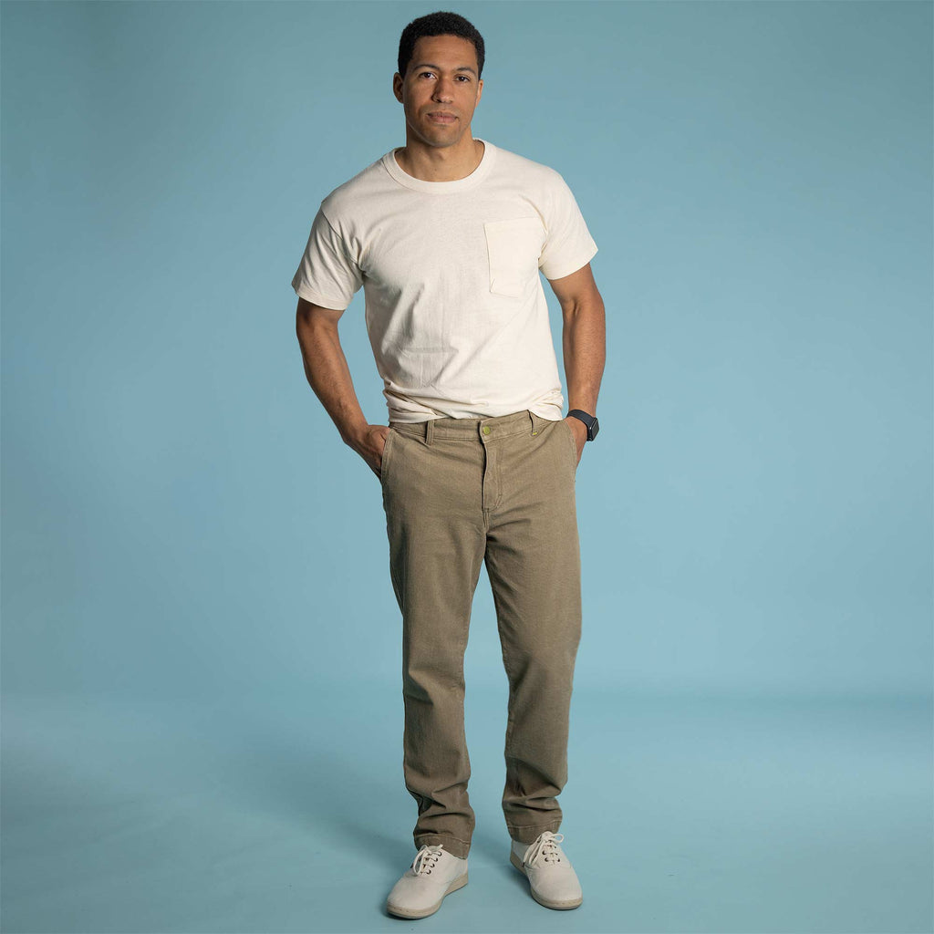 organic cotton chinos for men