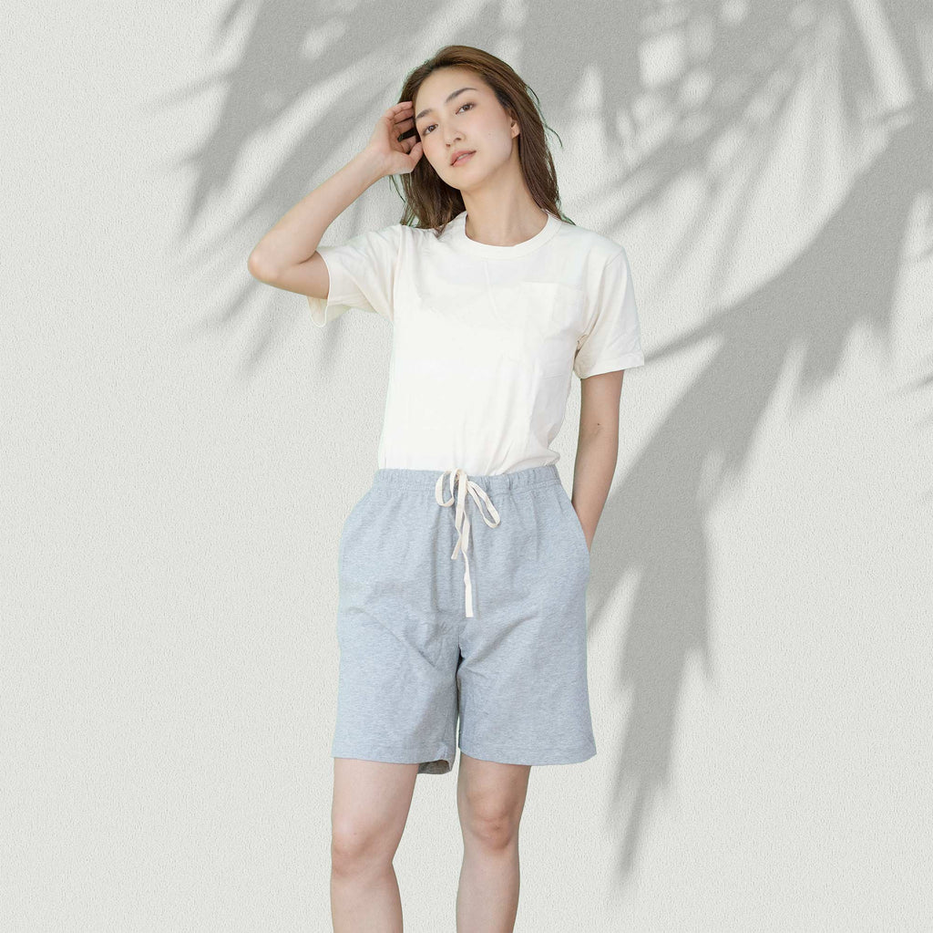 plastic-free 100% organic cotton shorts polyester-free