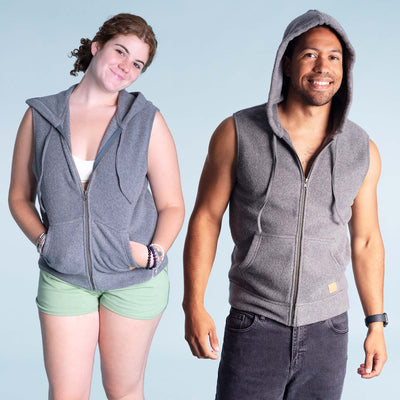 organic cotton hooded vest
