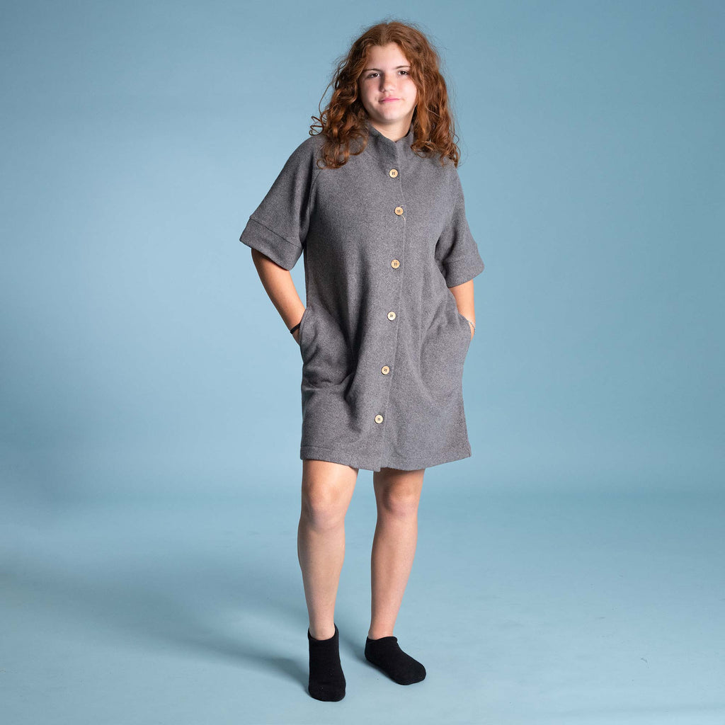 100% organic cotton fleece dress