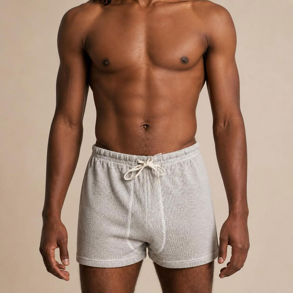 organic linen knit boxers for men plastic-free