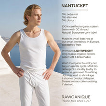 Load image into Gallery viewer, plastic-free 100% organic cotton summer weight tank top