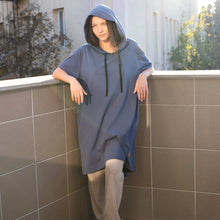 Load image into Gallery viewer, plastic-free organic cotton tunic with hoodie