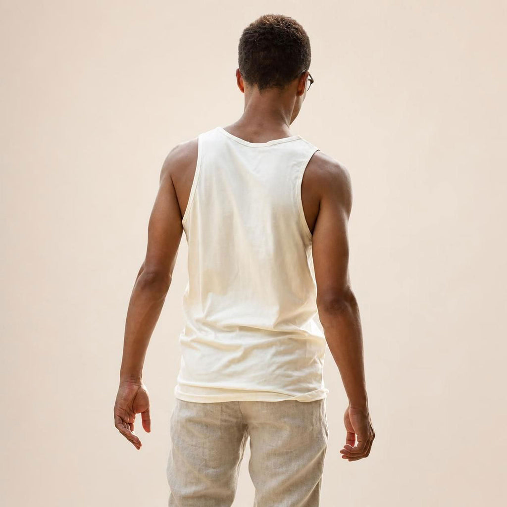 polyester-free 100% organic cotton tank top made in USA