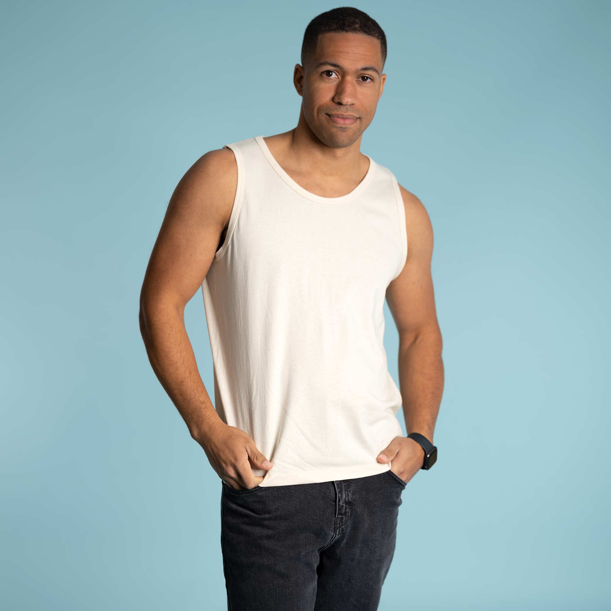 dress tank tops for men Made in USA 100% Organic Cotton Tank Top by Rawganique (Unisex) M-S