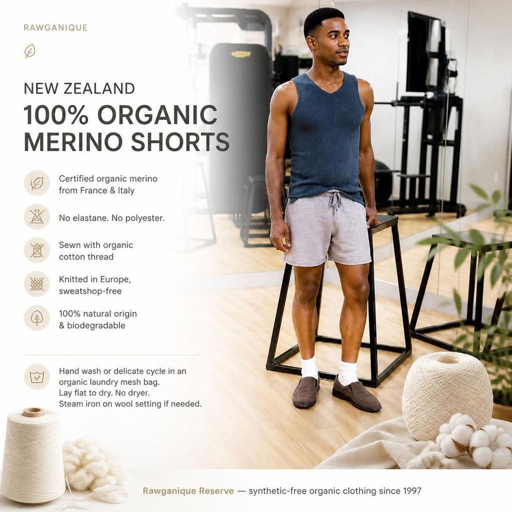 organic merino workout shorts