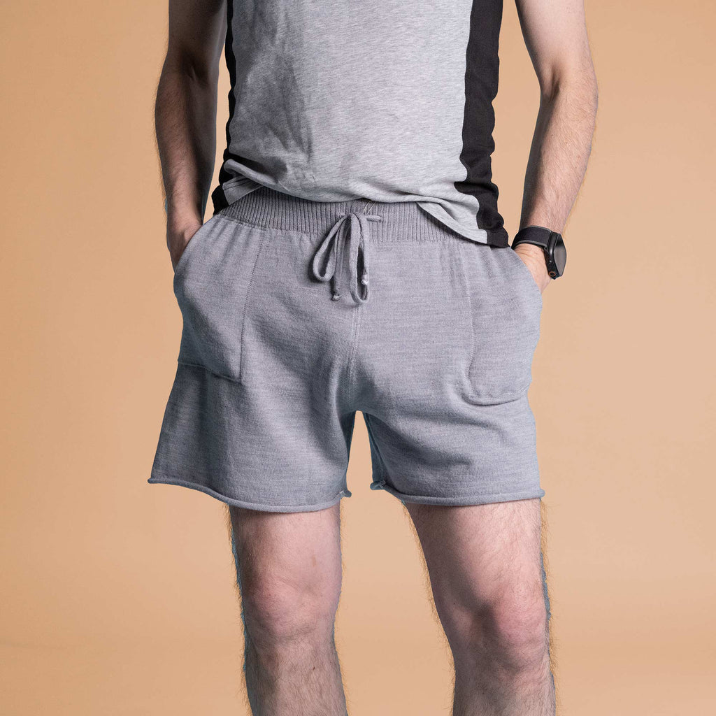 certified organic merino wool gym shorts
