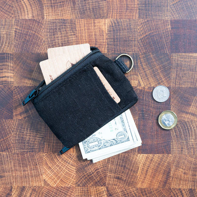 organic linen wallet