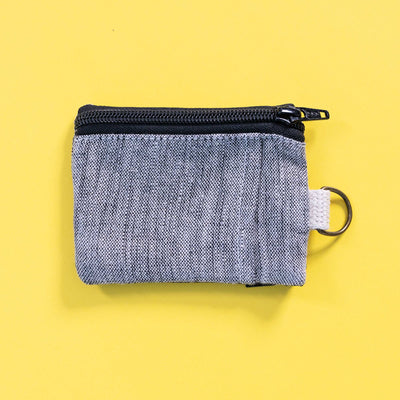 organic linen minimalist wallet