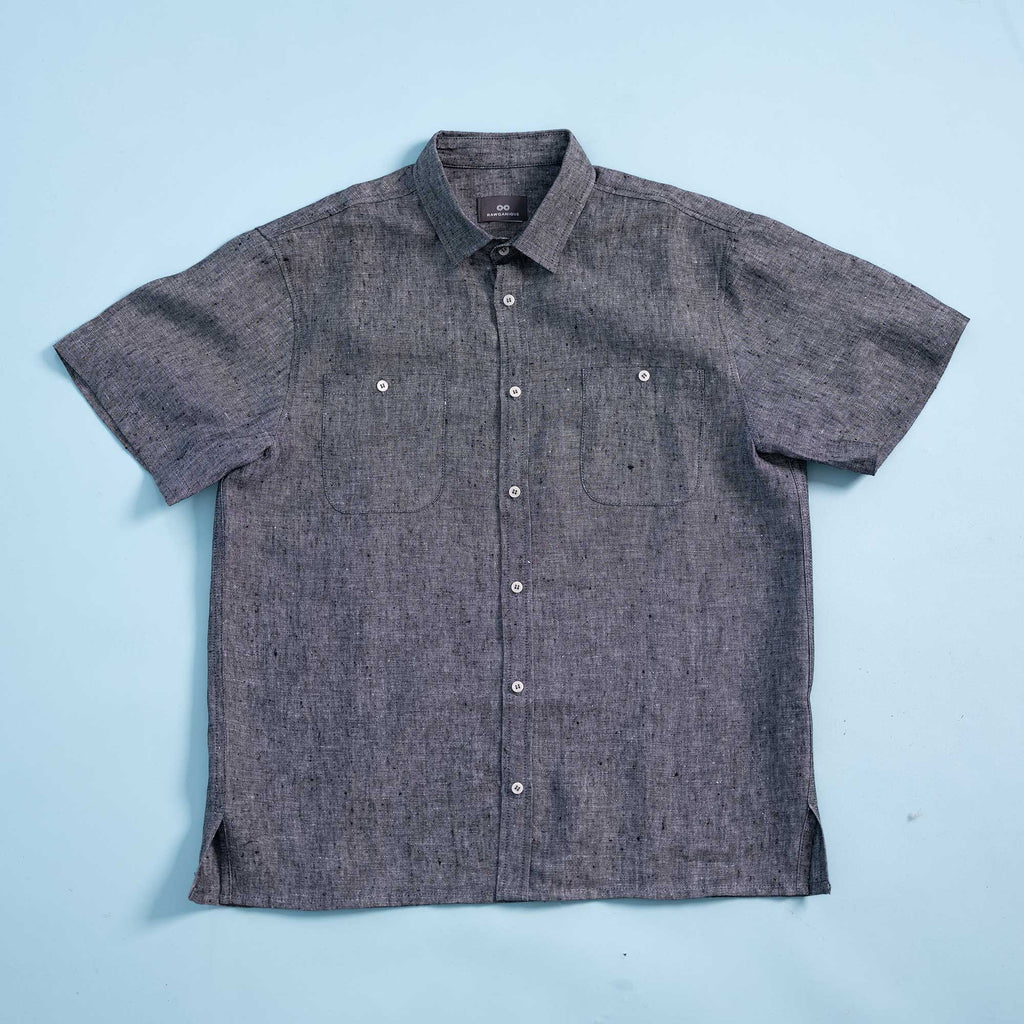 organic linen short sleeve shirt