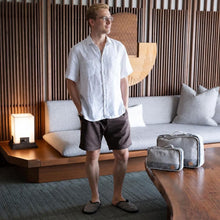 Load image into Gallery viewer, organic linen packing cubes for travel sorting organizing 100% natural