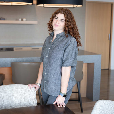 100% organic linen shirt plastic-free