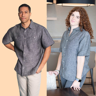 plastic-free 100% organic linen shirt
