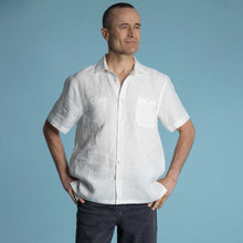 Load image into Gallery viewer, organic linen buttoned S/S pocket shirt