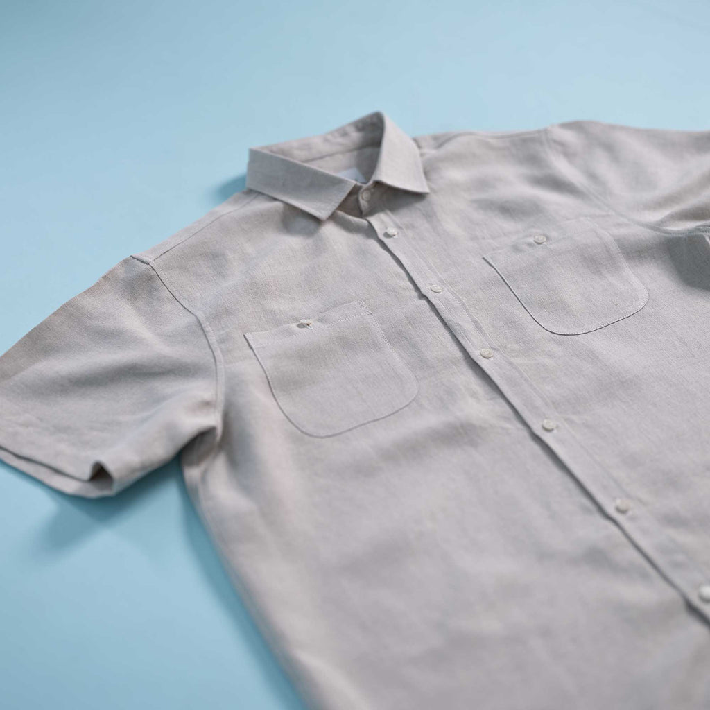 organic linen shirt with pocket