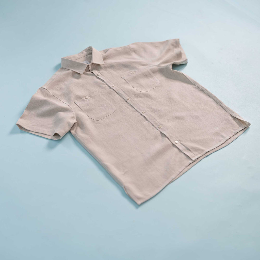 organic linen pocket shirt