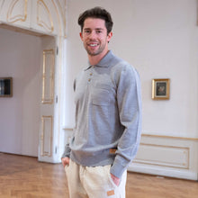 Load image into Gallery viewer, organic merino LS polo chemical-free