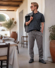 Load image into Gallery viewer, 100% certified organic merino polo knit shirt plastic-free