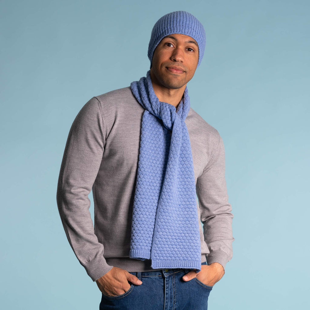 100% organic merino wool scarf