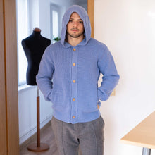 Load image into Gallery viewer, 100% organic merino hoodie cardigan sweater