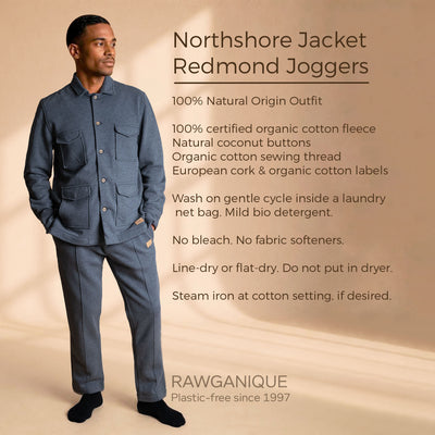 100% certified organic cotton fleece winter jacket