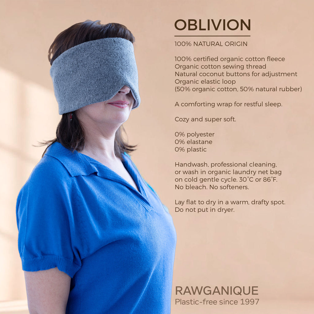 certified organic cotton eye shade sleep shade plastic-free