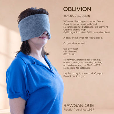 certified organic cotton eye shade sleep shade plastic-free