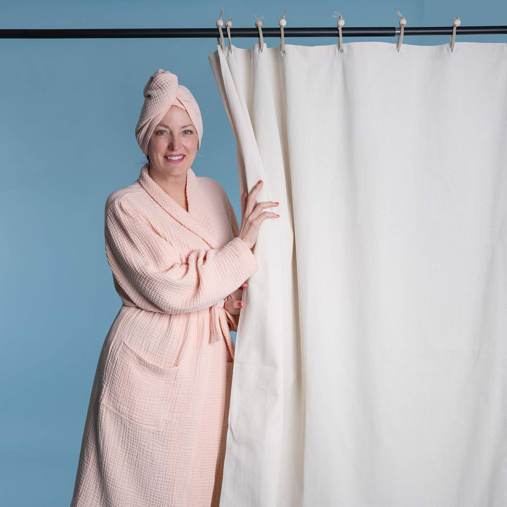 100% organic cotton shower curtain