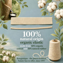 Load image into Gallery viewer, organic elastic made from organic cotton and natural rubber