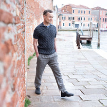 Load image into Gallery viewer, MARLON Plastic-Free 100% Organic Merino Wool Polo Shirt (OC Thread, No Polyester, No Elastic, No Synthetics) (100% Biodegradable)
