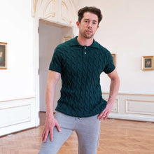 Load image into Gallery viewer, MARLON Plastic-Free 100% Organic Merino Wool Polo Shirt (OC Thread, No Polyester, No Elastic, No Synthetics) (100% Biodegradable)