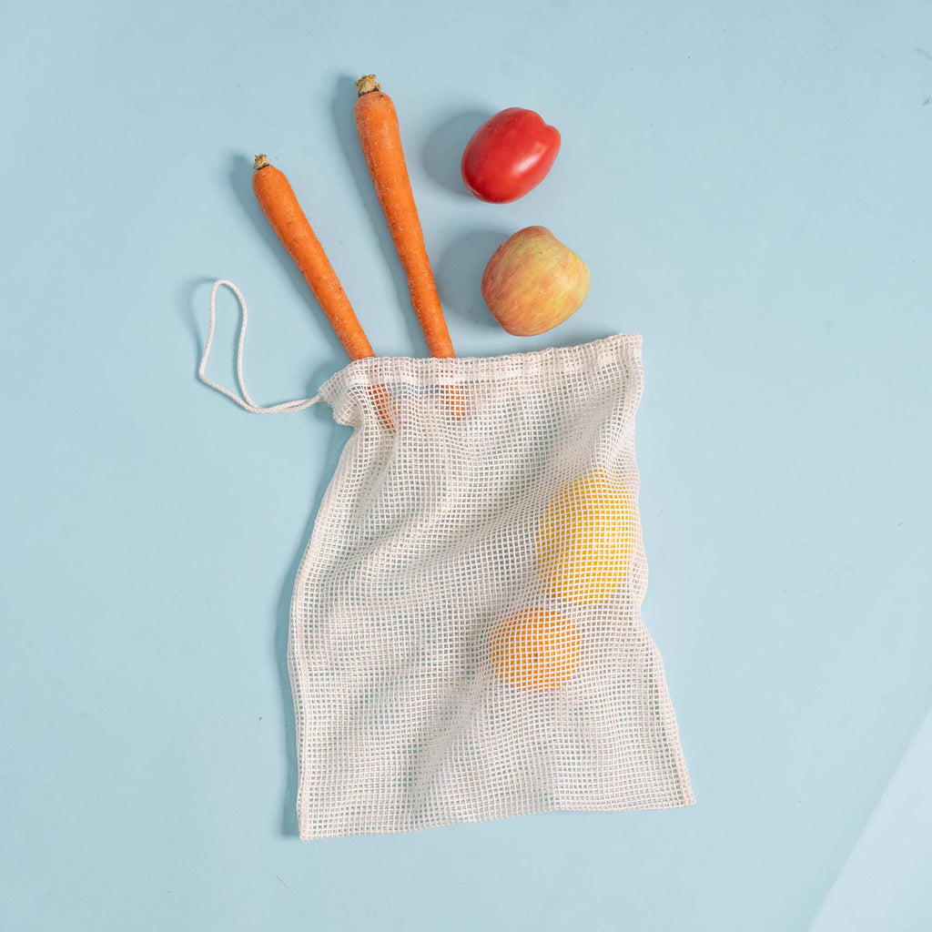 Organic cotton mesh produce bag