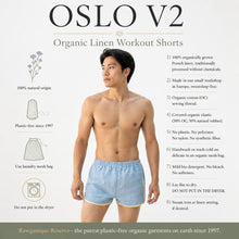 Load image into Gallery viewer, organic linen workout shorts plastic-free